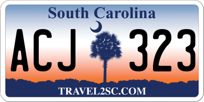 SC license plate ACJ323