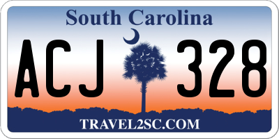 SC license plate ACJ328