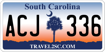 SC license plate ACJ336