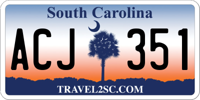 SC license plate ACJ351