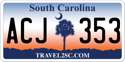 SC license plate ACJ353
