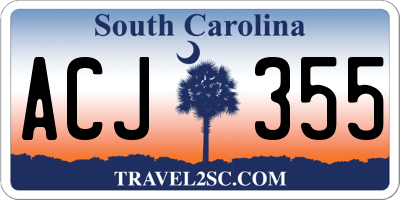 SC license plate ACJ355