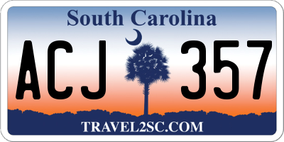 SC license plate ACJ357