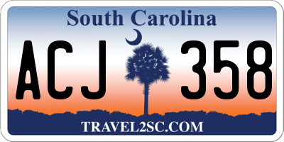 SC license plate ACJ358