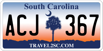 SC license plate ACJ367
