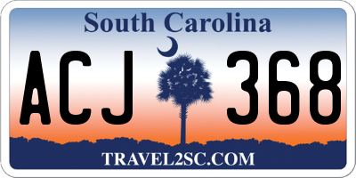 SC license plate ACJ368