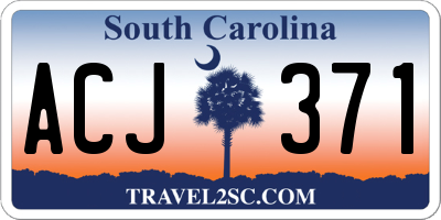 SC license plate ACJ371