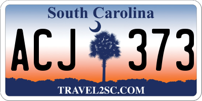 SC license plate ACJ373