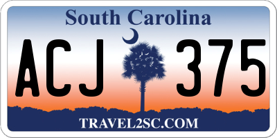 SC license plate ACJ375