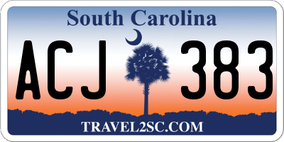 SC license plate ACJ383