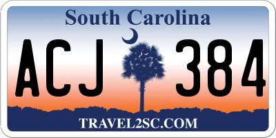 SC license plate ACJ384