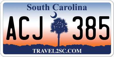 SC license plate ACJ385