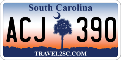 SC license plate ACJ390