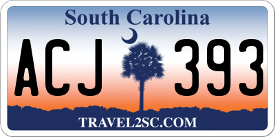 SC license plate ACJ393