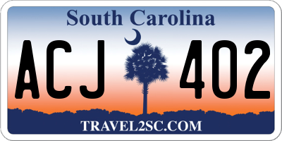 SC license plate ACJ402