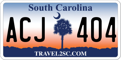 SC license plate ACJ404
