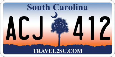 SC license plate ACJ412
