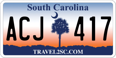 SC license plate ACJ417