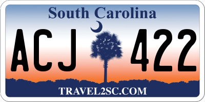 SC license plate ACJ422