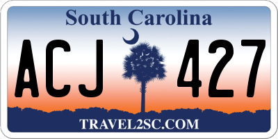 SC license plate ACJ427