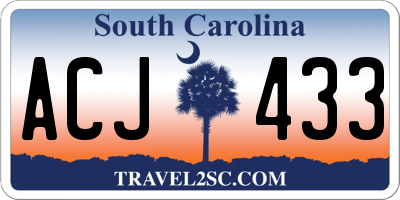 SC license plate ACJ433