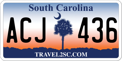 SC license plate ACJ436