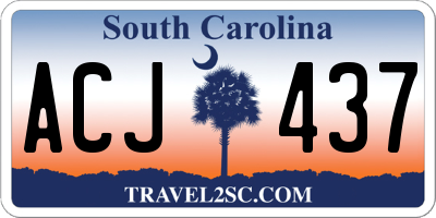SC license plate ACJ437