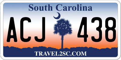 SC license plate ACJ438