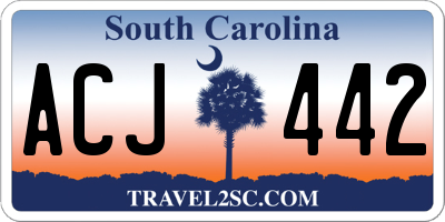 SC license plate ACJ442