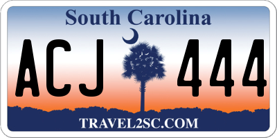 SC license plate ACJ444