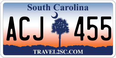 SC license plate ACJ455