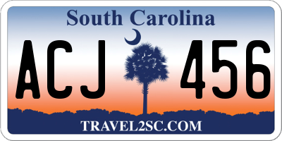 SC license plate ACJ456