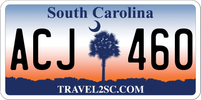 SC license plate ACJ460