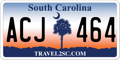 SC license plate ACJ464