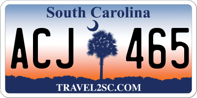SC license plate ACJ465