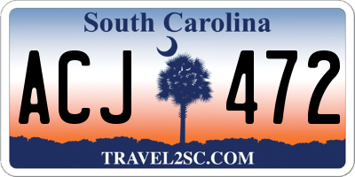 SC license plate ACJ472