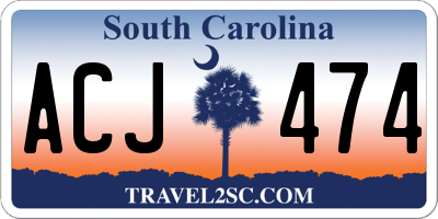 SC license plate ACJ474
