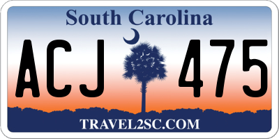 SC license plate ACJ475