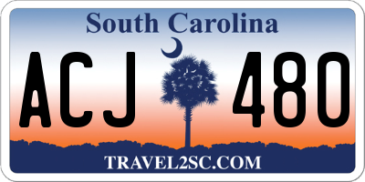 SC license plate ACJ480