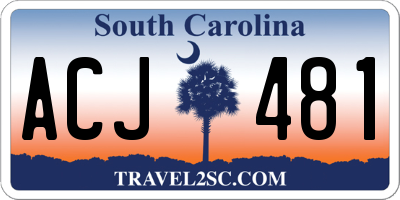 SC license plate ACJ481