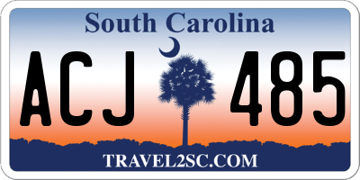 SC license plate ACJ485
