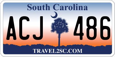 SC license plate ACJ486