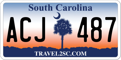 SC license plate ACJ487