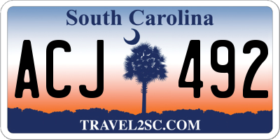 SC license plate ACJ492