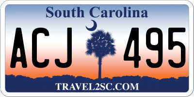 SC license plate ACJ495