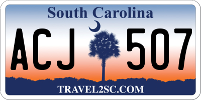 SC license plate ACJ507