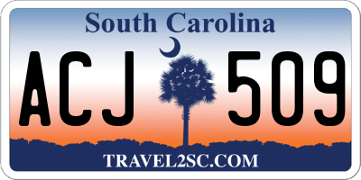 SC license plate ACJ509