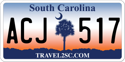 SC license plate ACJ517