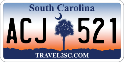 SC license plate ACJ521