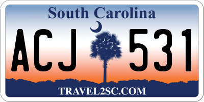 SC license plate ACJ531